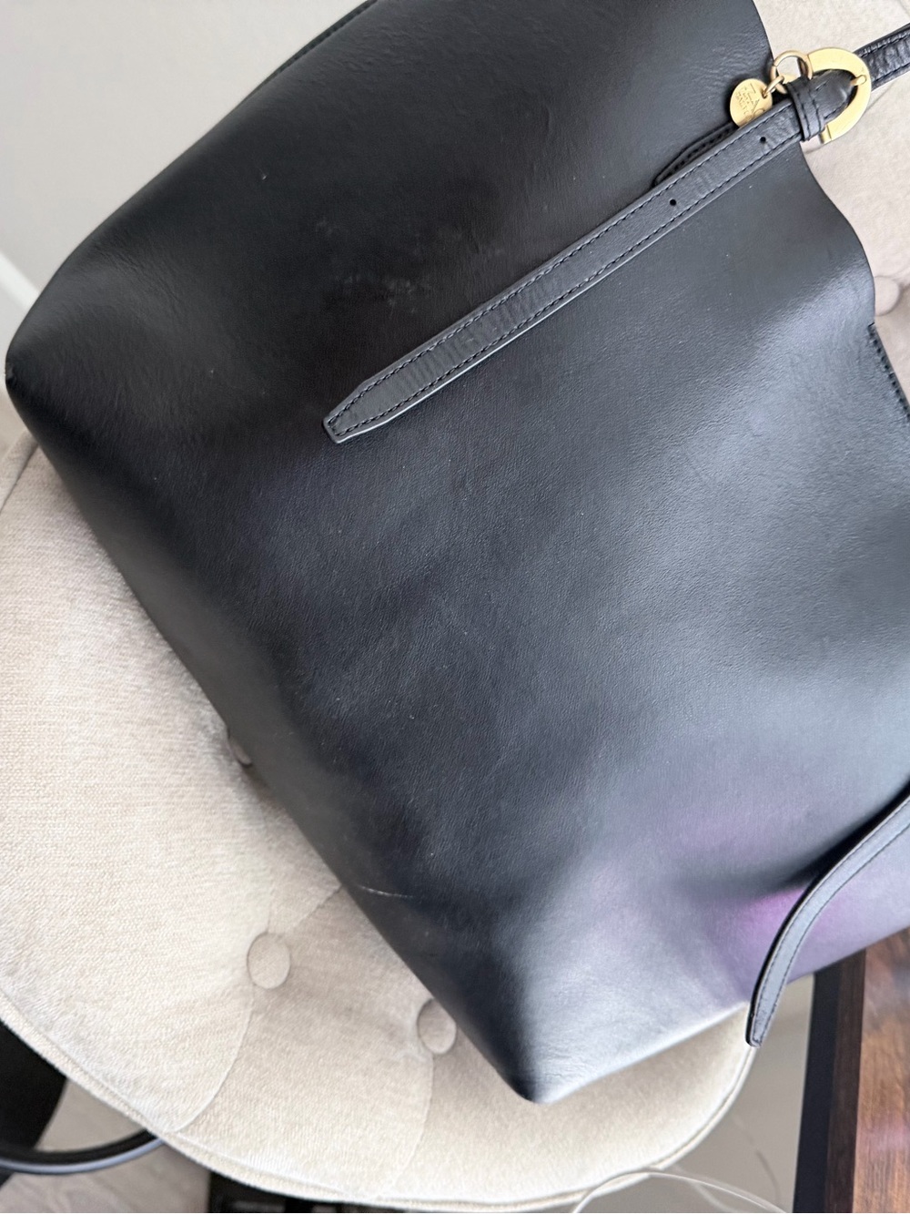 Zac Posen Leather Tote w Bow - Picture 3 of 5